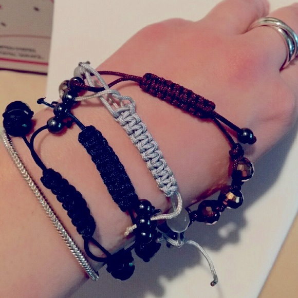 Cute bling glass string adjusting bracelets - Picture 3 of 4